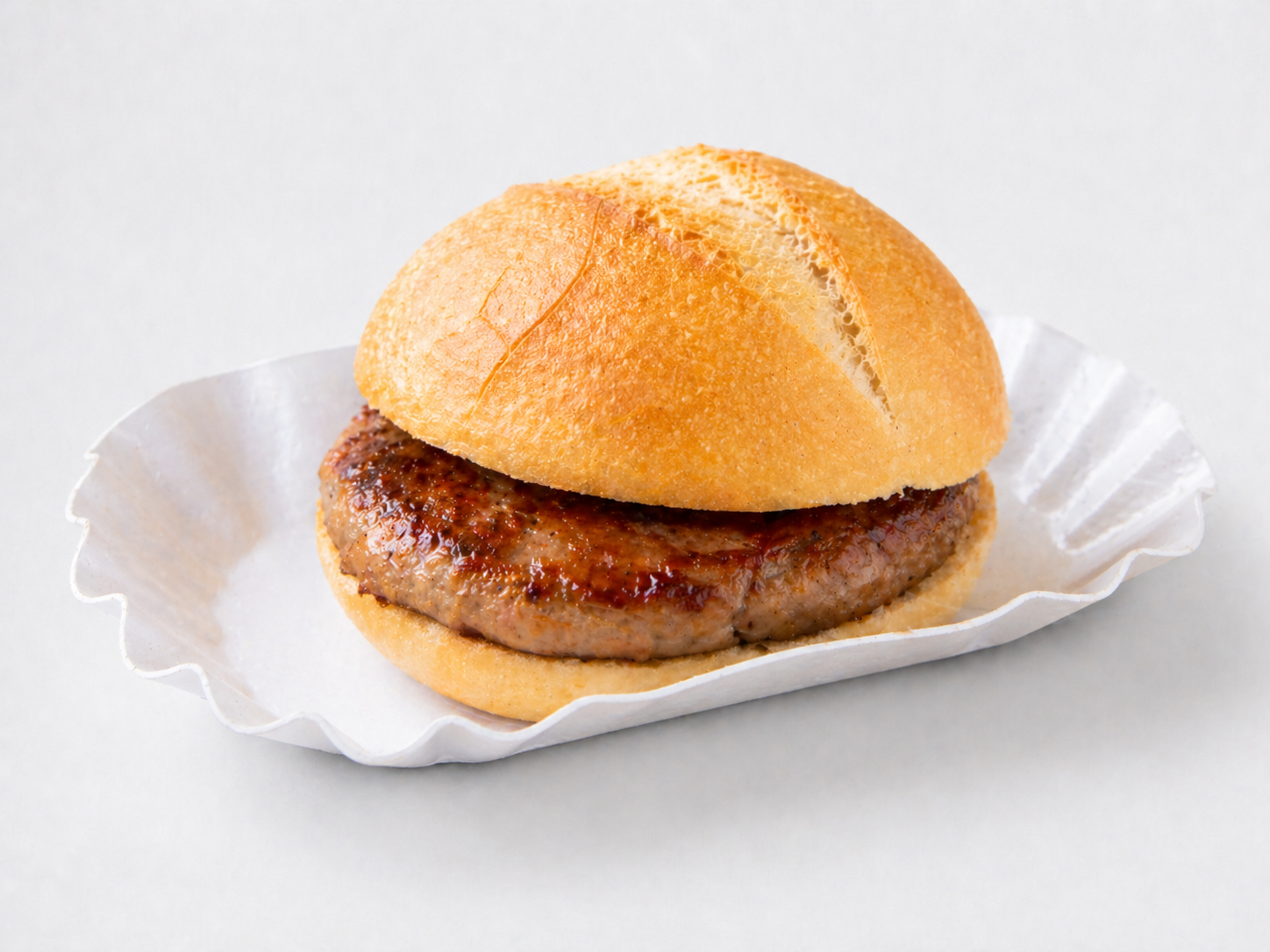 Hacksteak im Brötchen
