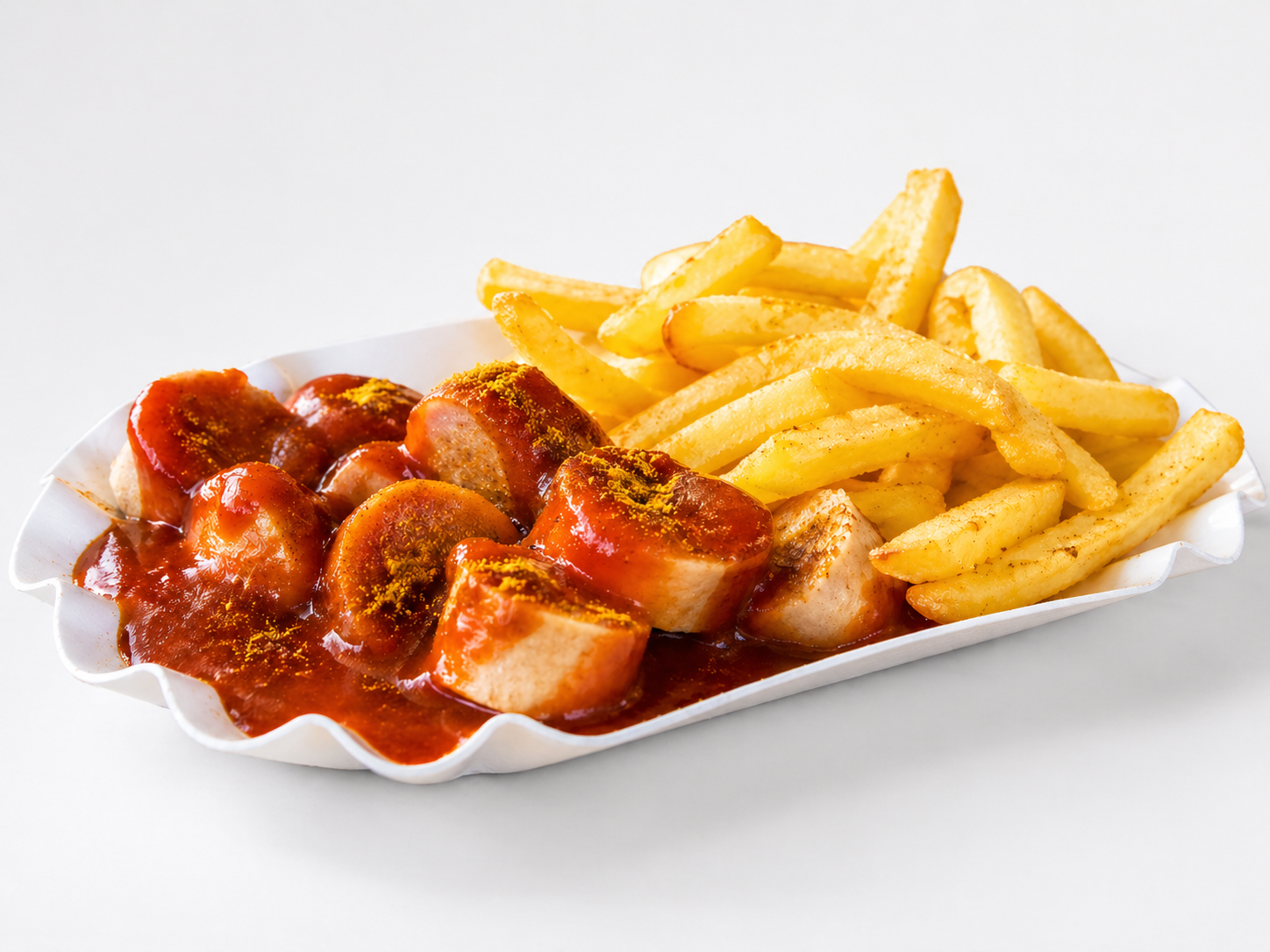 Currywurst mit Pommes