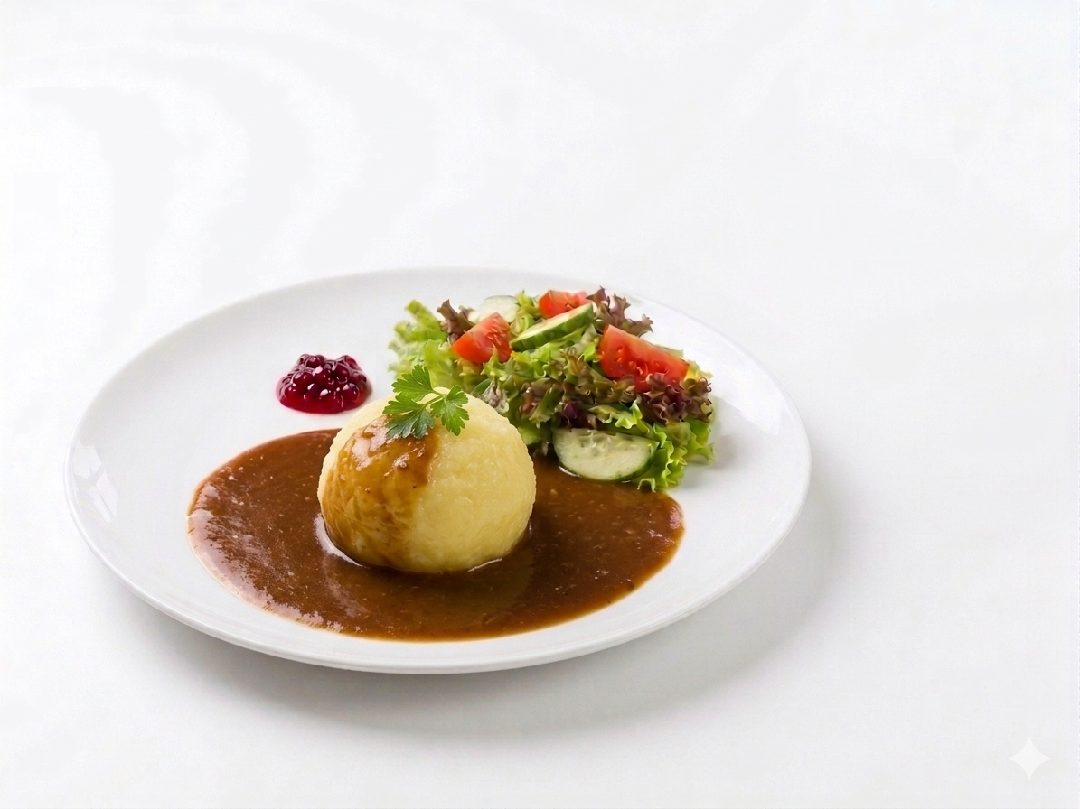 1 Knödel mit Soße