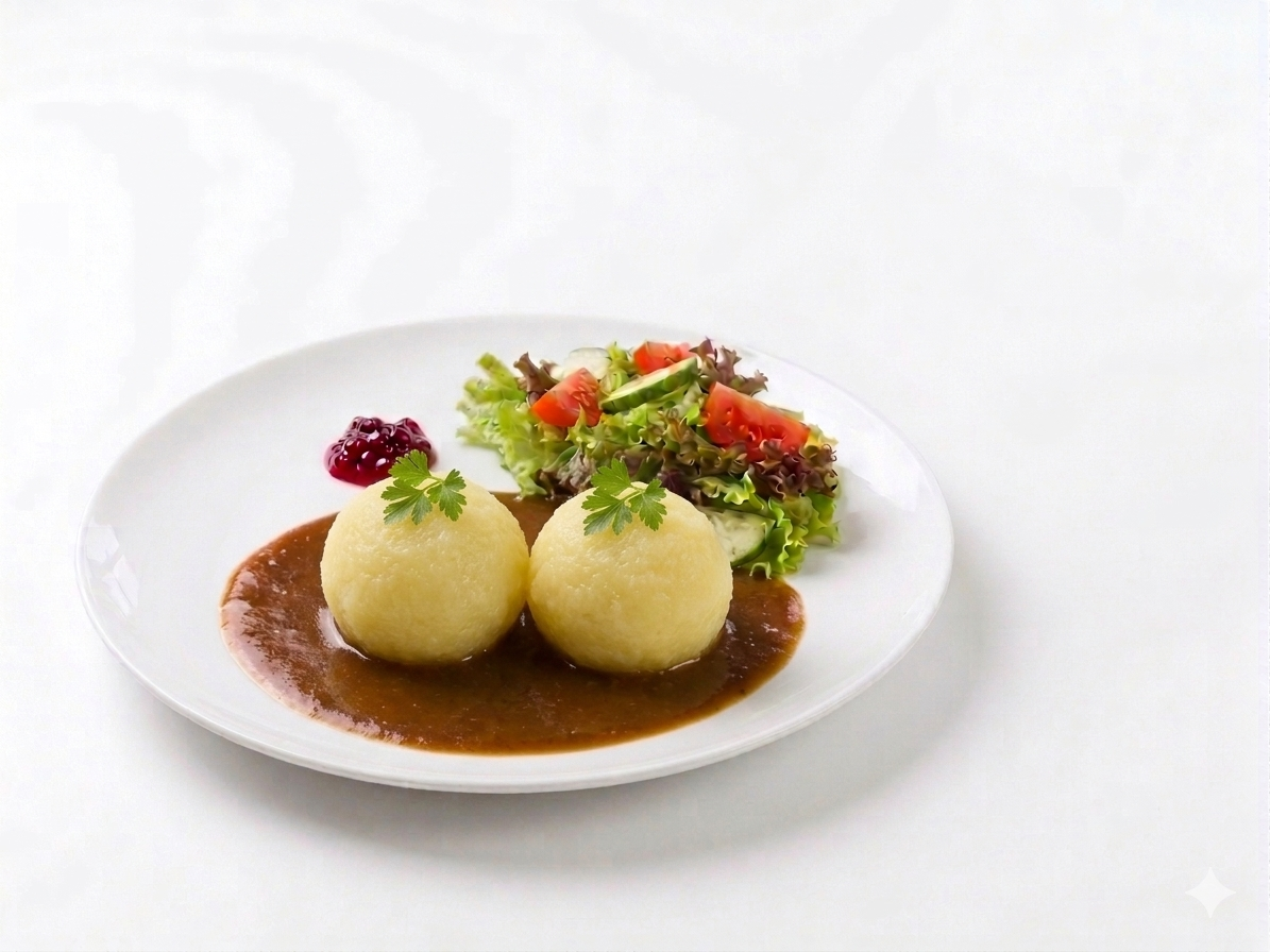 2 Knödel mit Soße